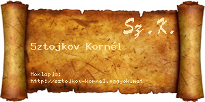 Sztojkov Kornél névjegykártya